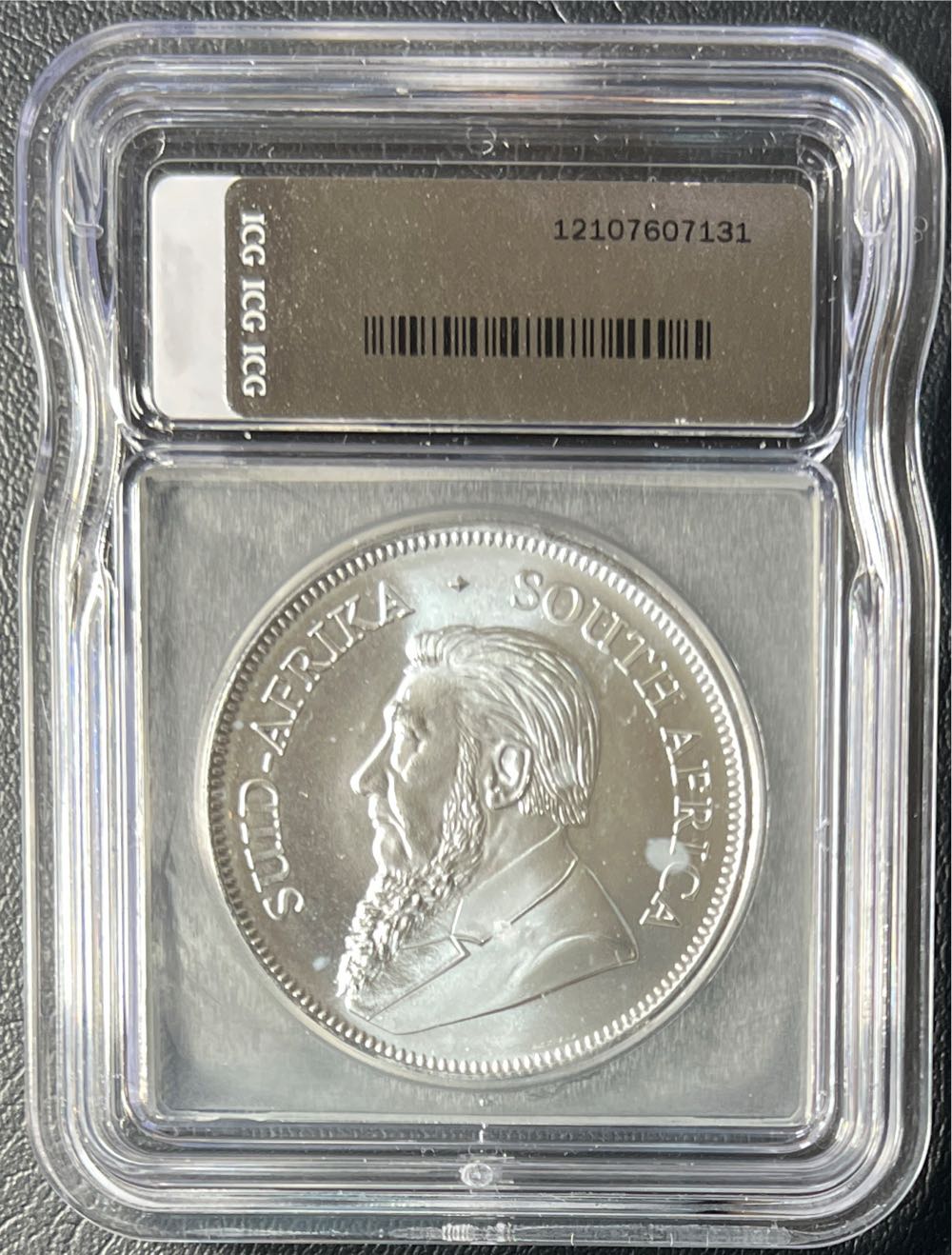 2021 South Africa 1oz Silver Krugerrand ICG MS68  coin collectible - Main Image 2