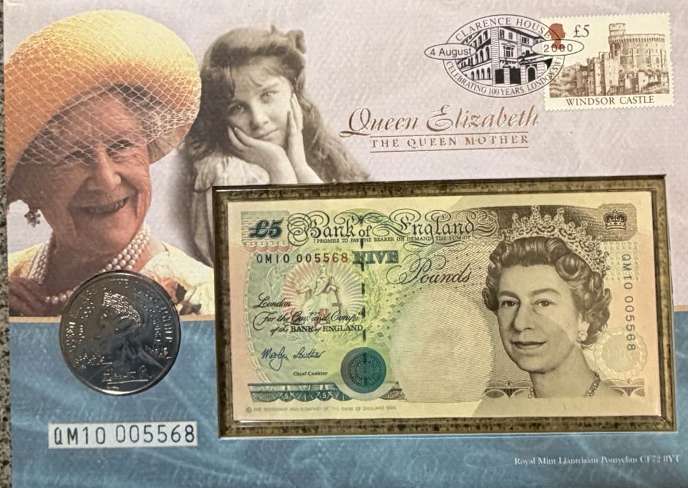 2000 Queen Mother 100th Birthday £5 (2)  coin collectible - Main Image 3