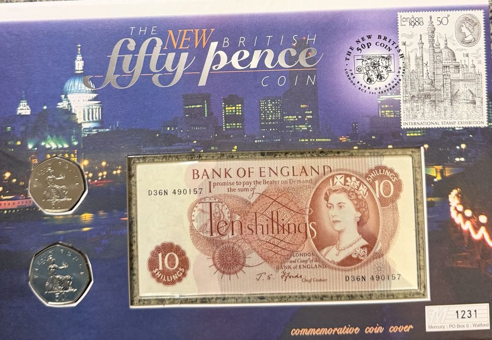 1997 Britannia Large 50p & Note FDC  coin collectible - Main Image 3