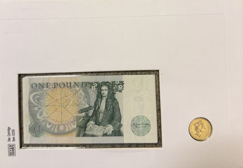 1997 English Three Lions £1 Coin & Note FDC  coin collectible - Main Image 4