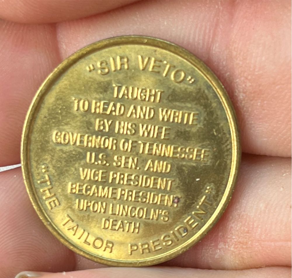 Andrew Johnson 17th U.S. President 1865-1869 Medal  coin collectible - Main Image 2