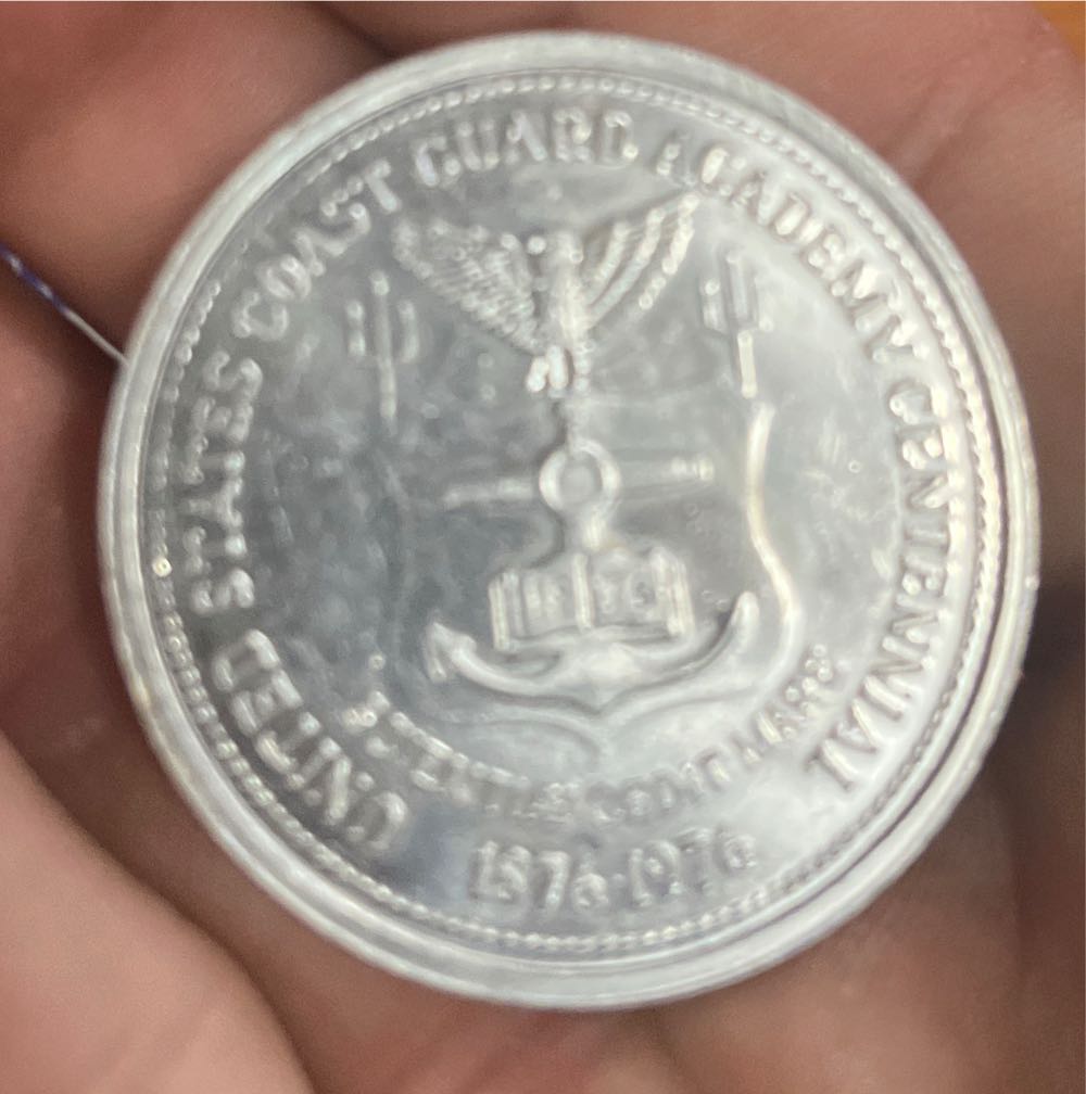 U.S. Coast Guard Academy Centennial 1876-1976 Bark Eagle Operation Sail Coin  coin collectible - Main Image 2