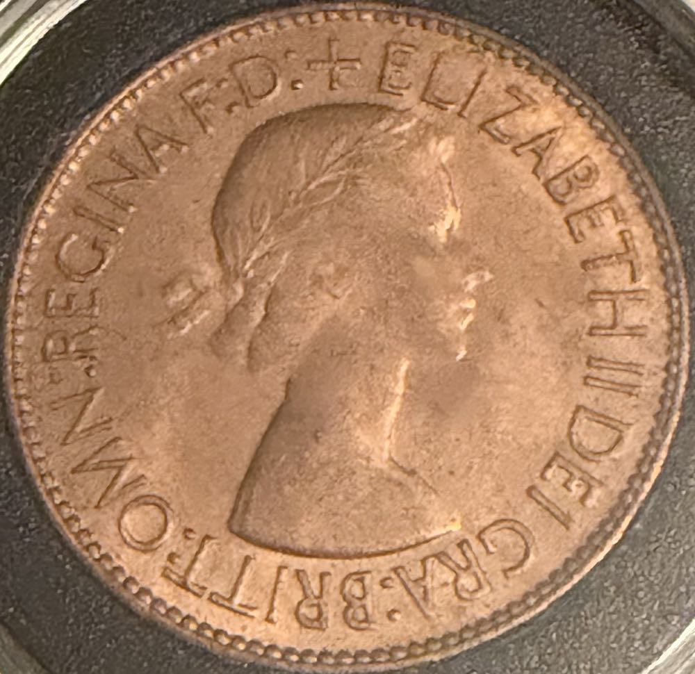 1953 Elizabeth II One Penny  coin collectible - Main Image 2
