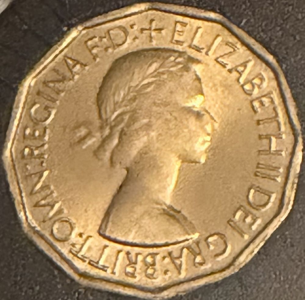 1953 Elizabeth II Three Pence  coin collectible - Main Image 2