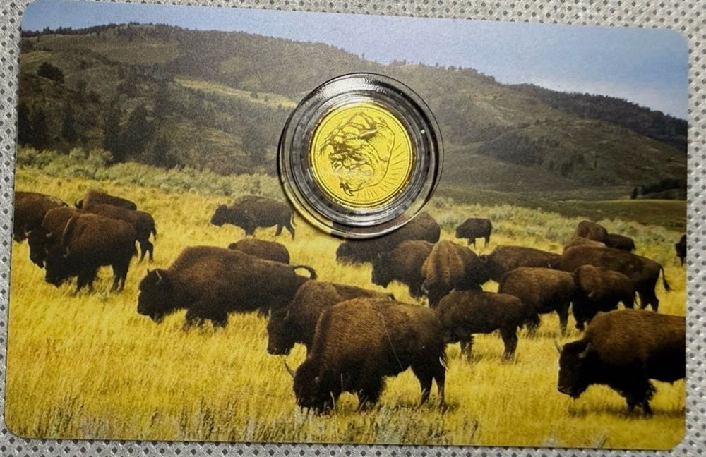 1/1000 oz .999 Fine Gold Buffalo Proof Round w/ COA Card – Mintage 2000  coin collectible - Main Image 2