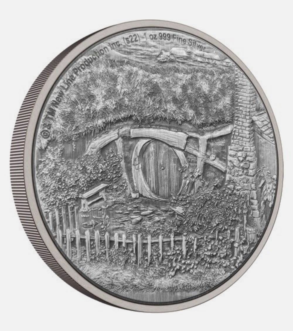 2022 LORD OF THE RINGS * MIDDLE EARTH * THE SHIRE * 1 OZ ANTIQUE (a2)  coin collectible - Main Image 2