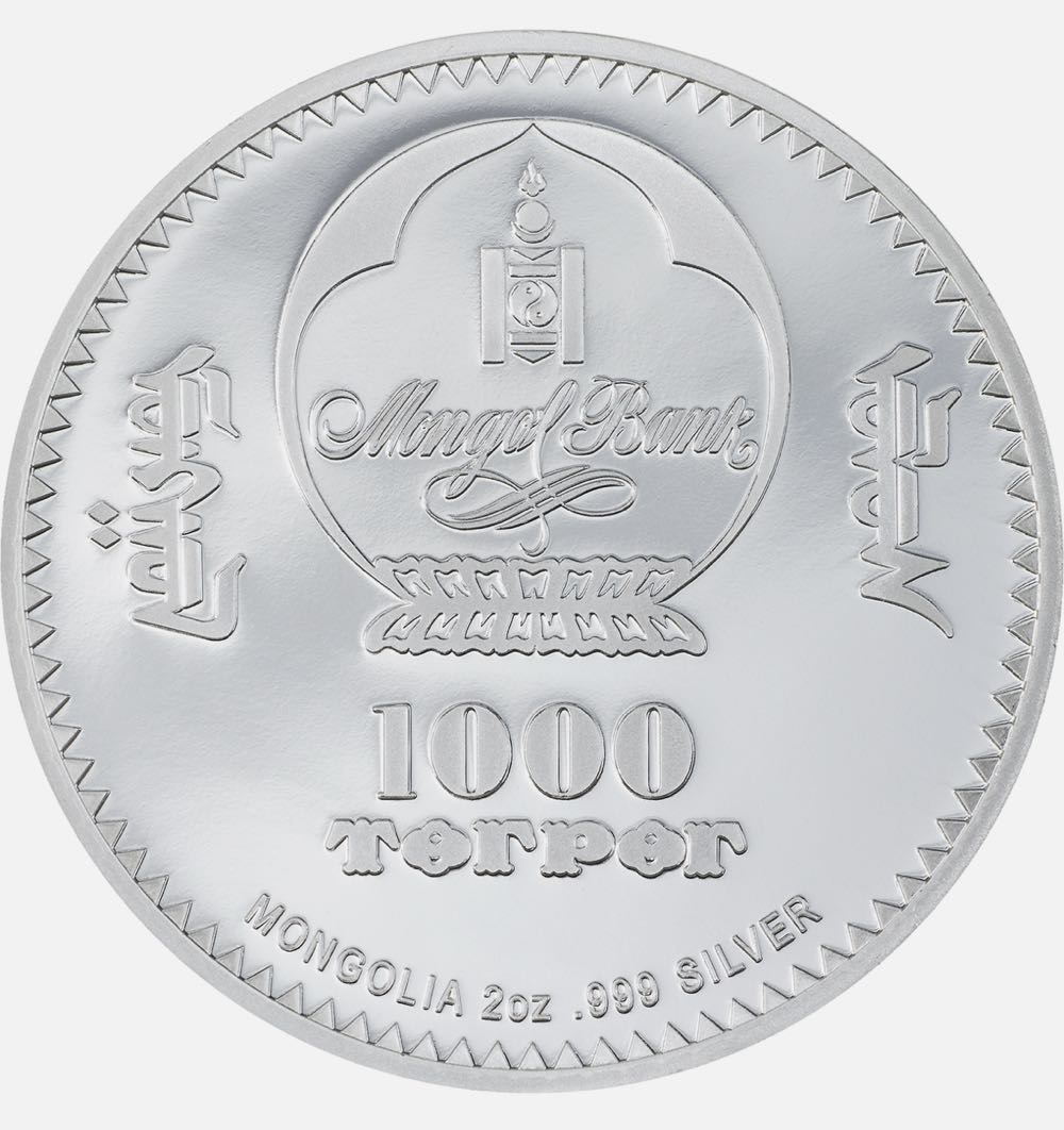 Fabergé Eggs, Tsarevich Egg, silver 2 oz coin, Mongolia, 2023  coin collectible - Main Image 3