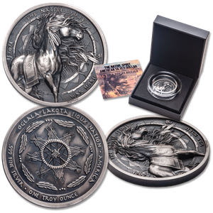 WAR HORSE the Native Spirit 1 Oz Silver Coin 1$ Sioux Nation 2021  coin collectible - Main Image 2