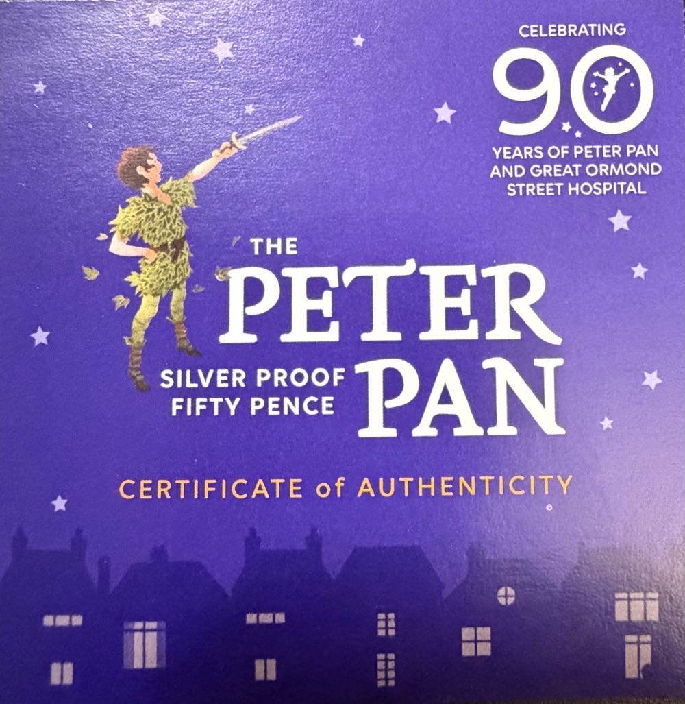 2019 Peter Pan - Peter Pan 50p  coin collectible - Main Image 3