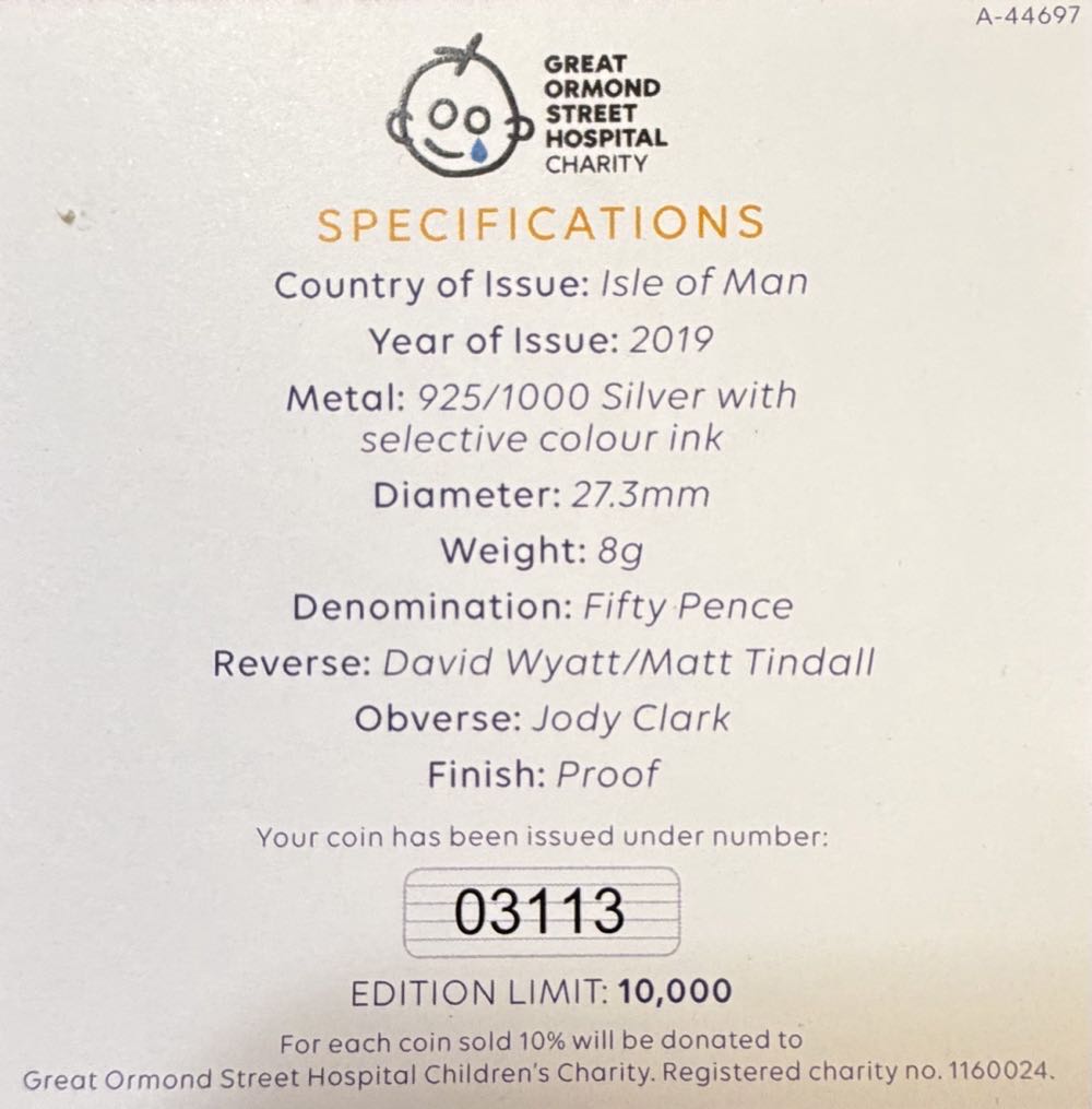 2019 Peter Pan - Peter Pan 50p  coin collectible - Main Image 4