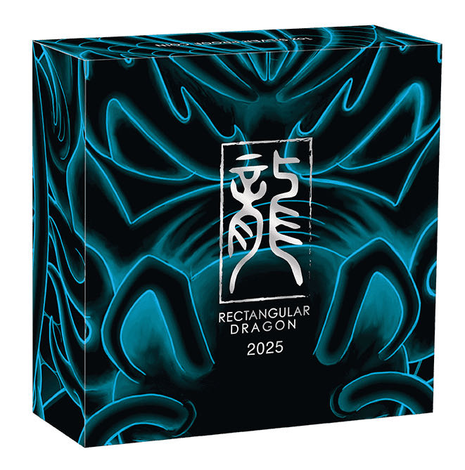 2025 Australia 1 oz Silver Rectangular Dragon Proof  coin collectible - Main Image 3