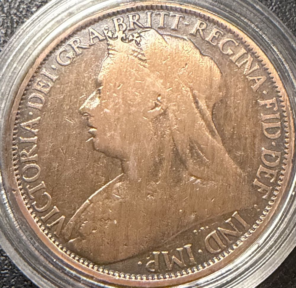 1897 Queen Victoria One Penny  coin collectible - Main Image 2