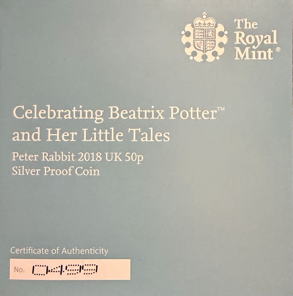 2018 Peter Rabbit 50p & Book  coin collectible - Main Image 3