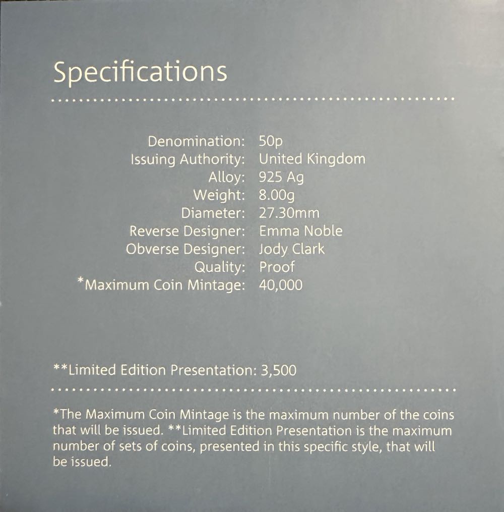 2017 Peter Rabbit 50p & Book  coin collectible - Main Image 4