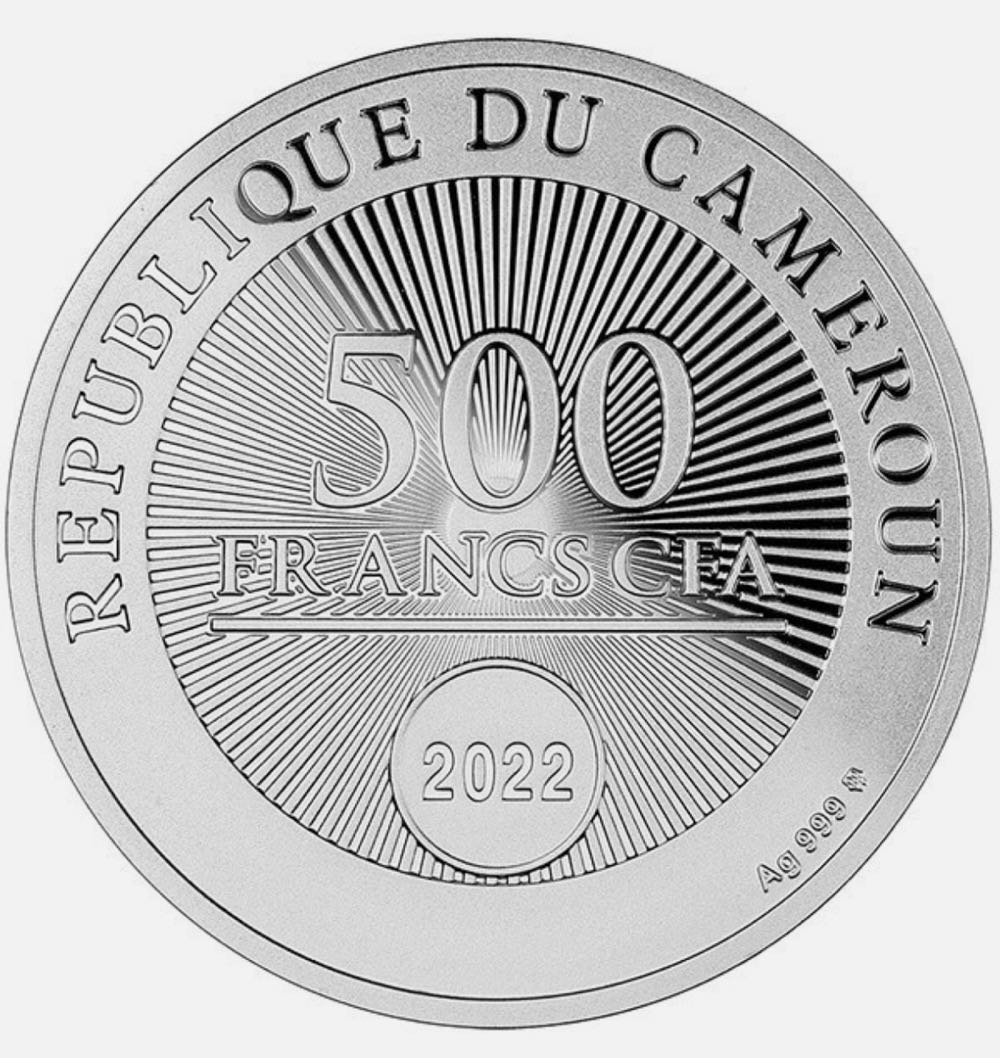 Liberty Leading The People Cameroon Silver Coin  coin collectible - Main Image 2