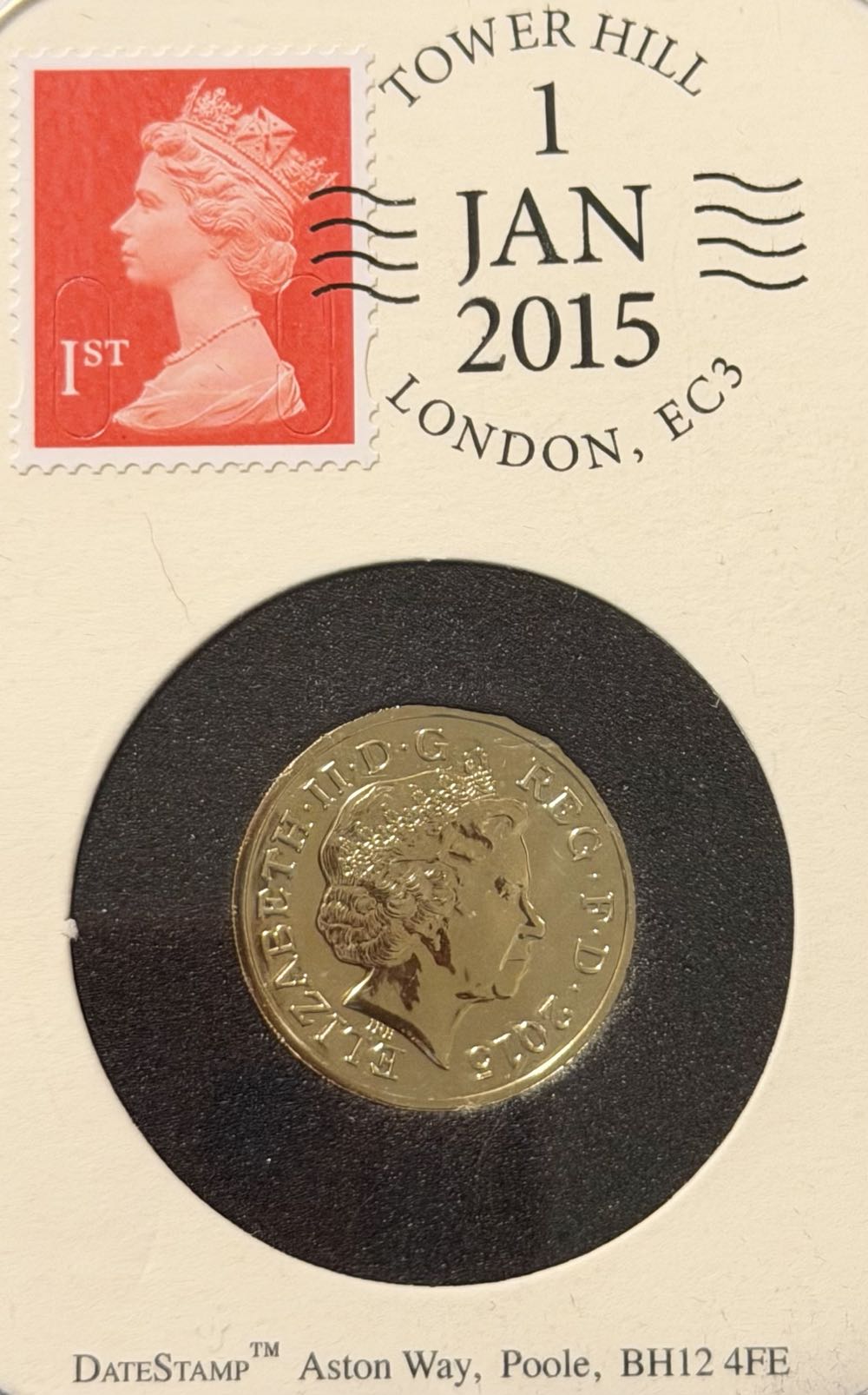 2015 Royal Shield Of Arms Datestamp £1  coin collectible - Main Image 2