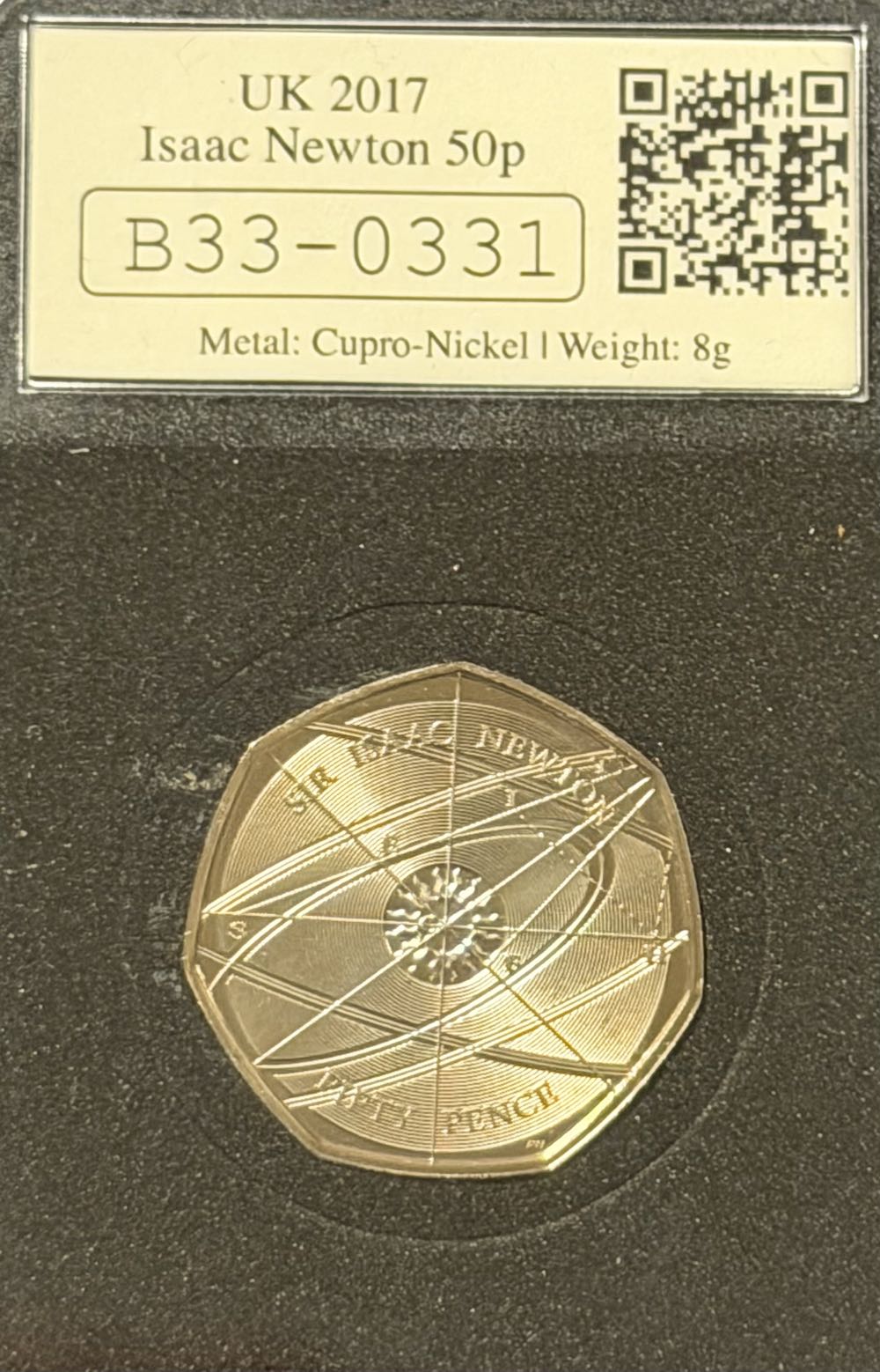 2017 Isaac Newton Datestamp 50p  coin collectible - Main Image 2