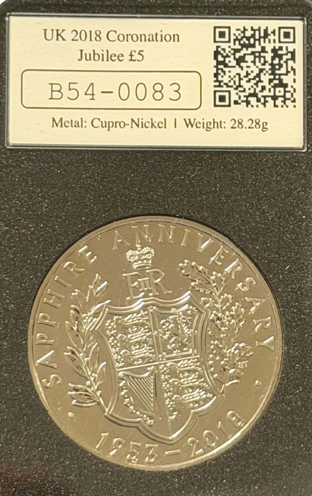 2018 Coronation Jubilee Datestamp £5  coin collectible - Main Image 2