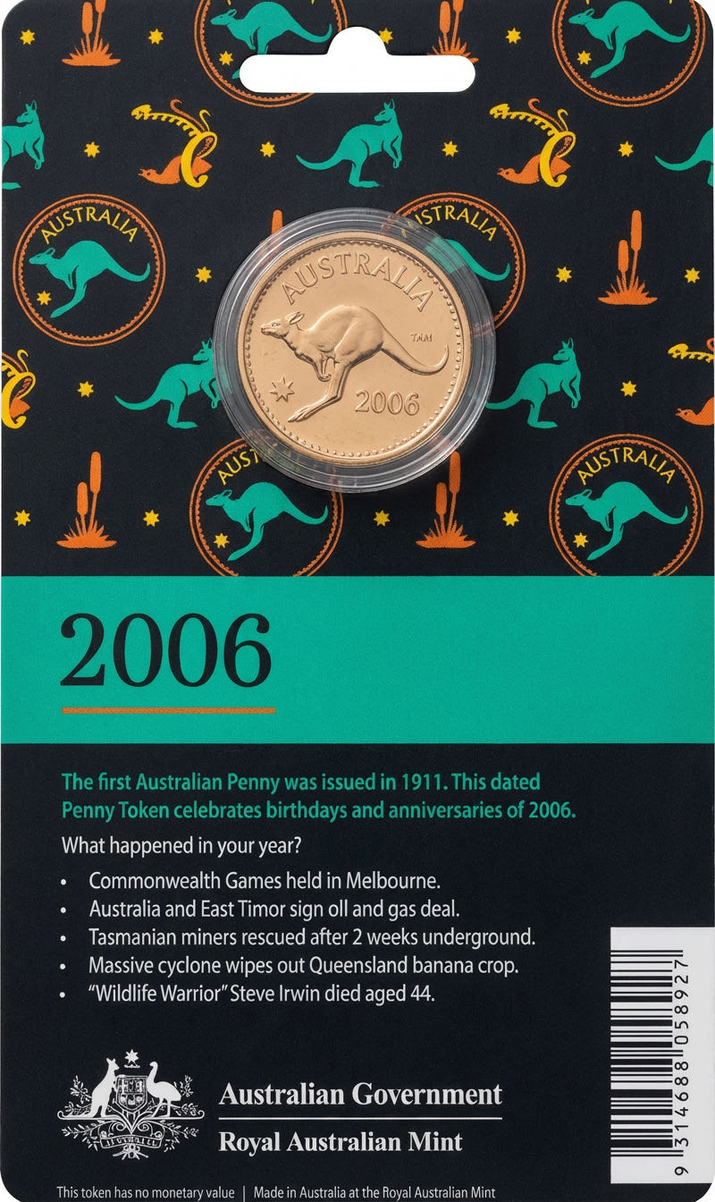 2006 Penny  coin collectible [Barcode 9314688058927] - Main Image 2