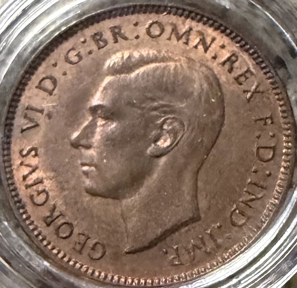 1937 George VI Farthing  coin collectible - Main Image 2