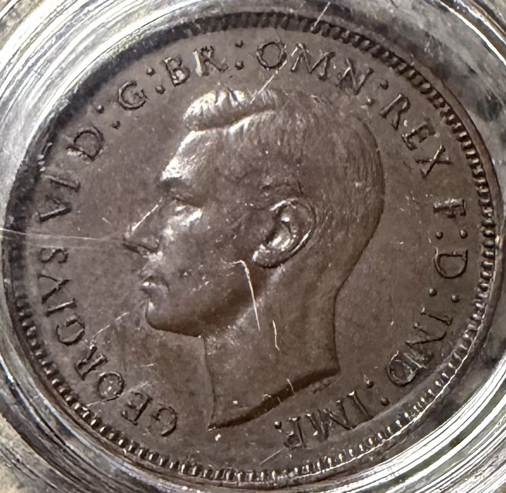 1938 George VI Farthing  coin collectible - Main Image 2