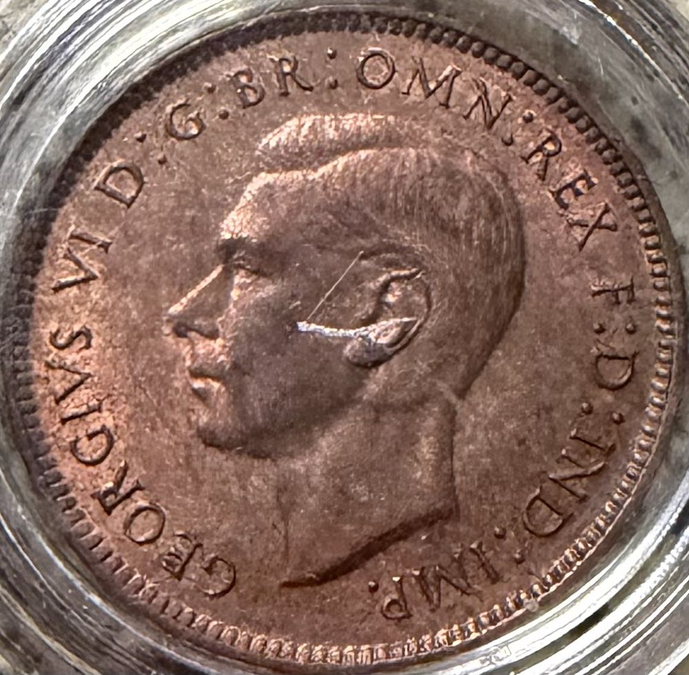 1942 George VI Farthing  coin collectible - Main Image 2
