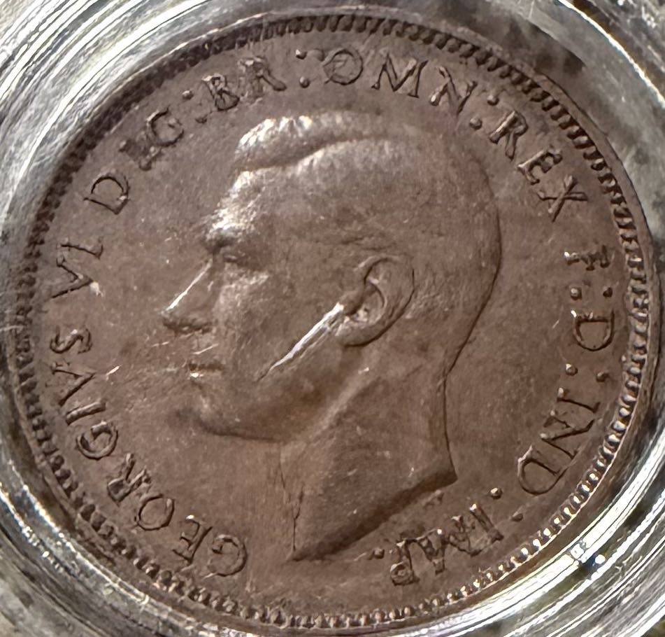 1943 George VI Farthing  coin collectible - Main Image 2
