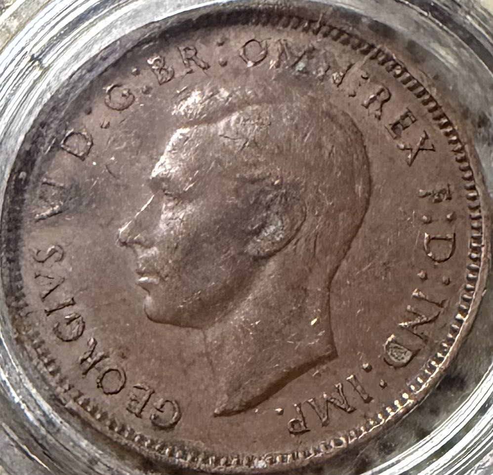 1944 George VI Farthing (2)  coin collectible - Main Image 2