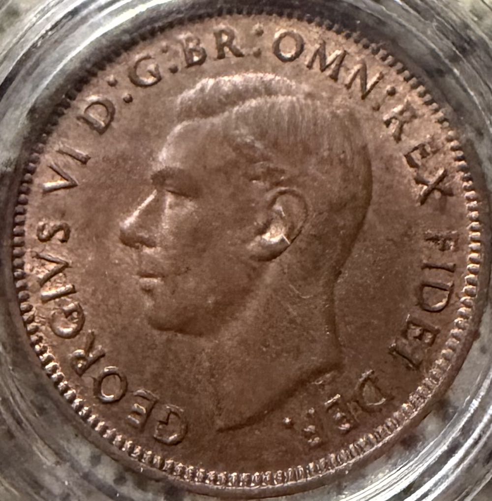 1952 George VI Farthing  coin collectible - Main Image 2
