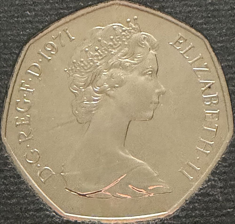 1971 Fifty New Pence  coin collectible - Main Image 2