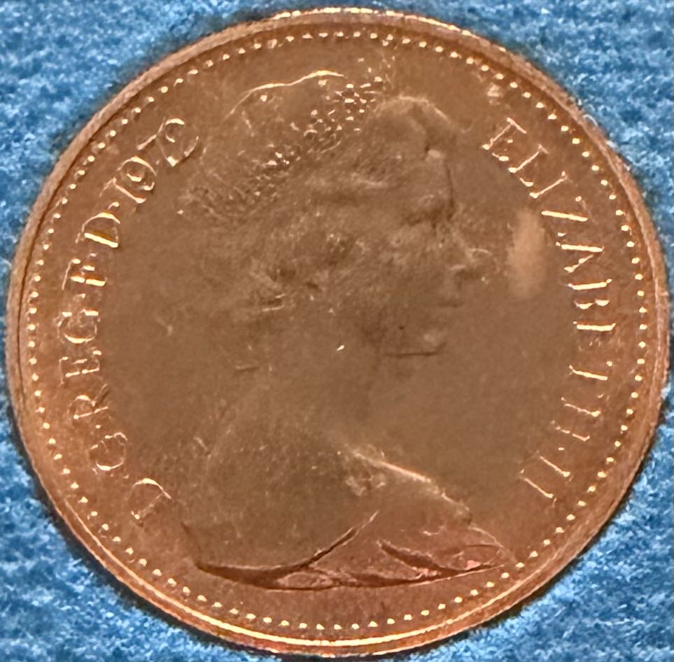 1972 One New Penny  coin collectible - Main Image 2