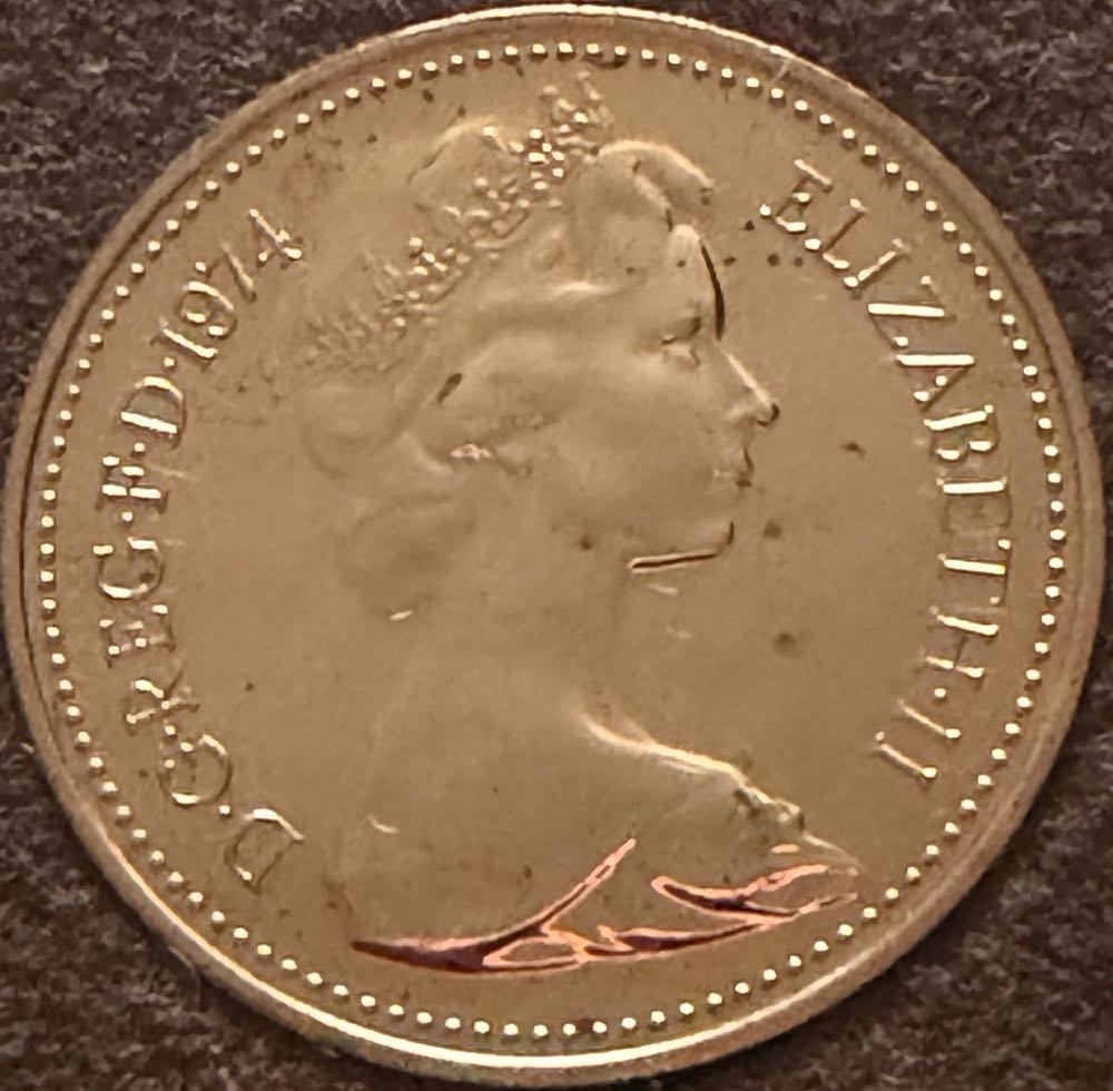 1974 One New Penny  coin collectible - Main Image 2