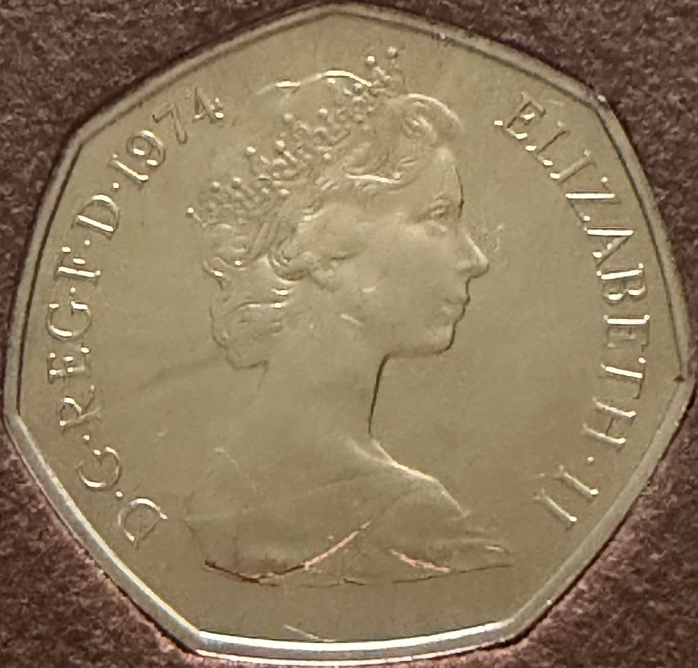1974 Fifty New Pence  coin collectible - Main Image 2
