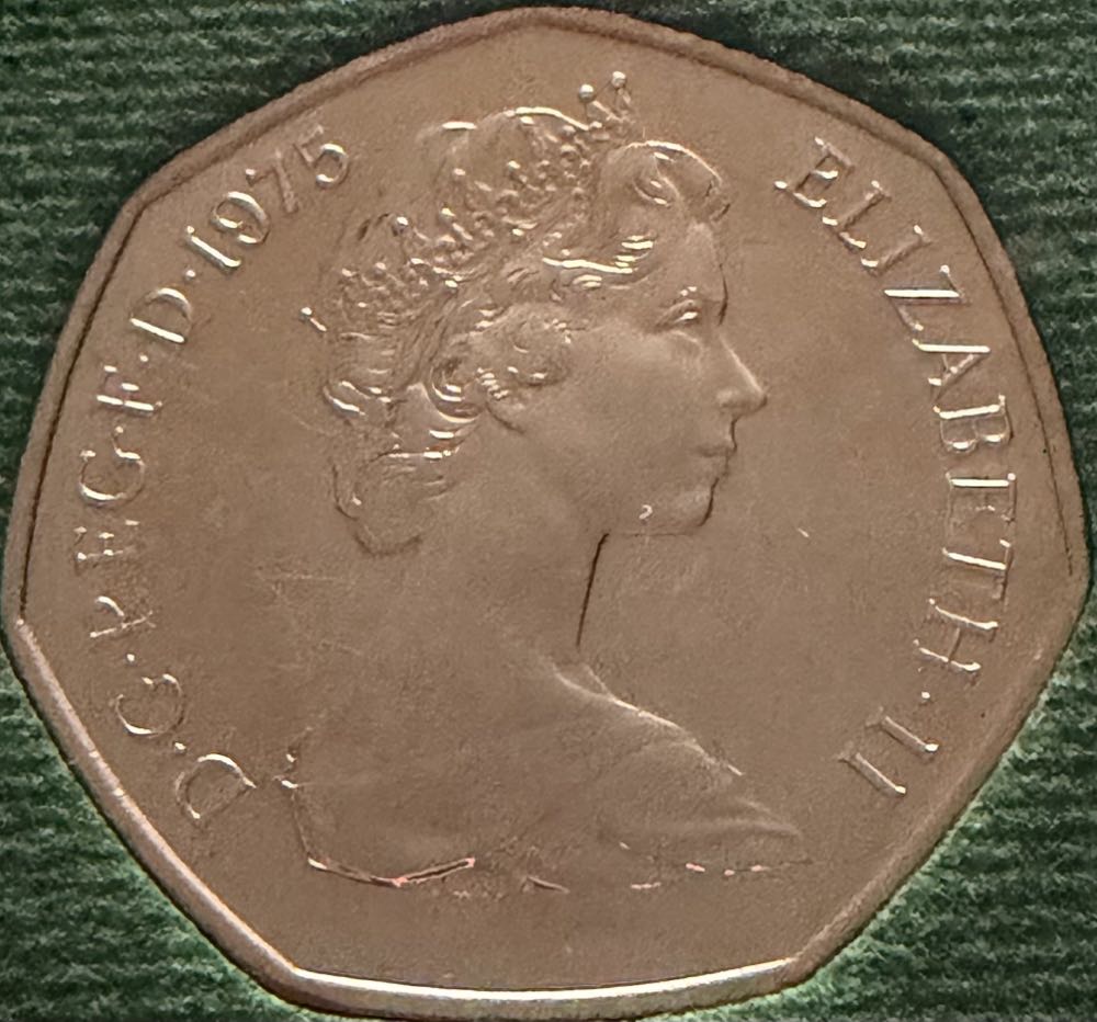 1975 Fifty New Pence  coin collectible - Main Image 2