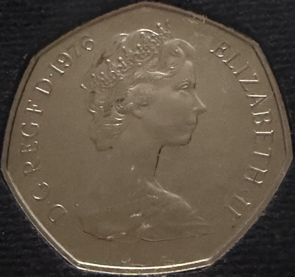 1976 Fifty New Pence  coin collectible - Main Image 2