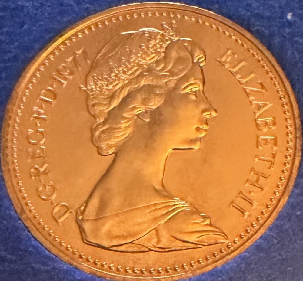 1977 One New Penny  coin collectible - Main Image 2