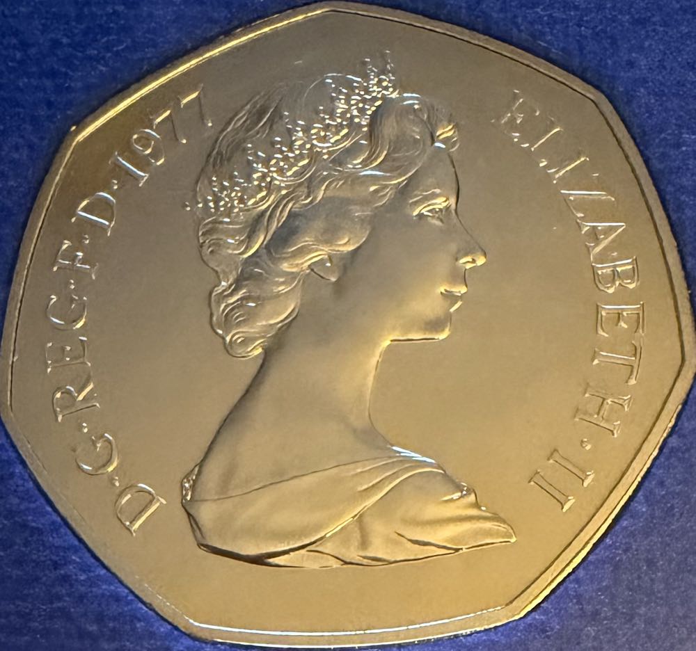 1977 Fifty New Pence  coin collectible - Main Image 2