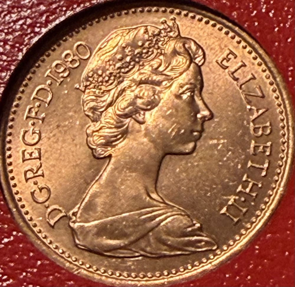 1980 One New Pence  coin collectible - Main Image 2