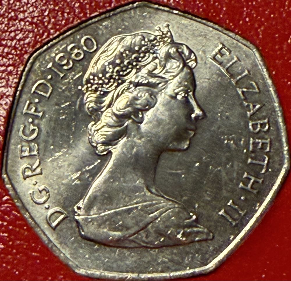 1980 Fifty New Pence  coin collectible - Main Image 2