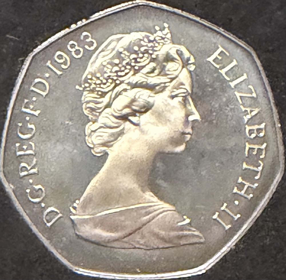 1983 Britannia 50p  coin collectible - Main Image 2