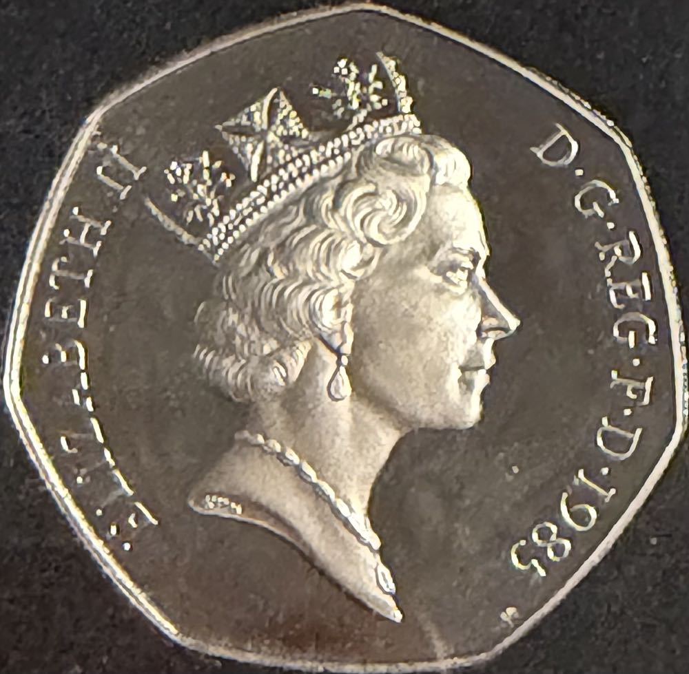 1985 Britannia 50p  coin collectible - Main Image 2