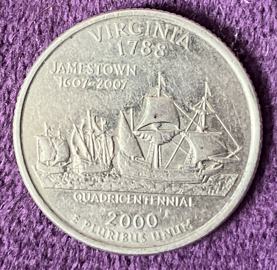 Washington Quarter Virginia 2000 D 1  coin collectible - Main Image 2
