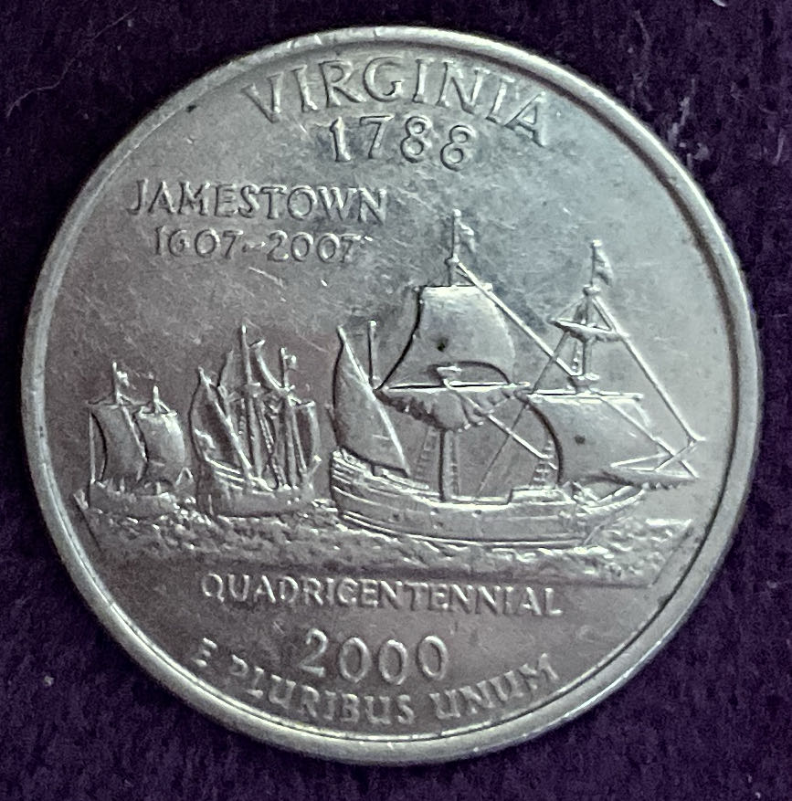 Washington Quarter Virginia 2000 D 1  coin collectible - Main Image 4