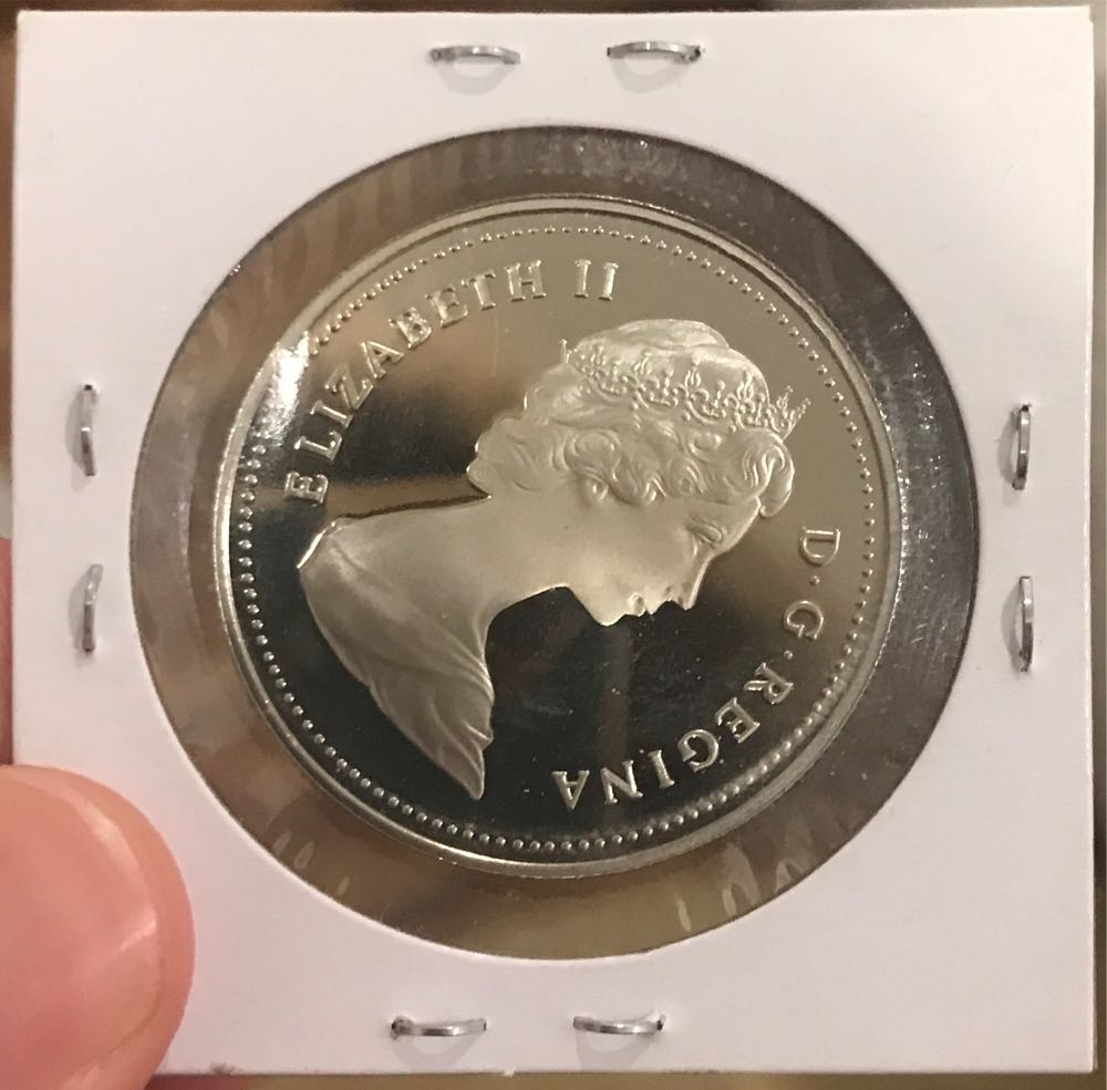 Canada Canoe Silver Dollar 1982  coin collectible - Main Image 2