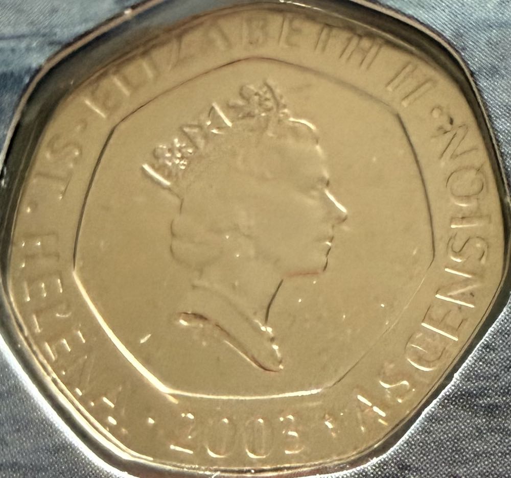 2003 St Helena Ebony Flower 20p  coin collectible - Main Image 2