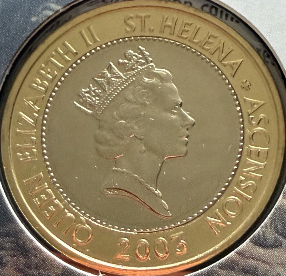 2003 St Helena Coat Of Arms £2  coin collectible - Main Image 2