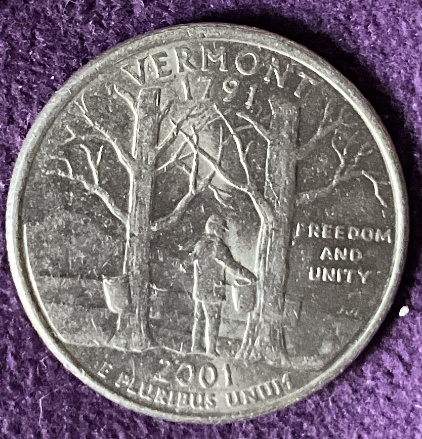 Washington Quarter Vermont 2001 P 1  coin collectible - Main Image 2
