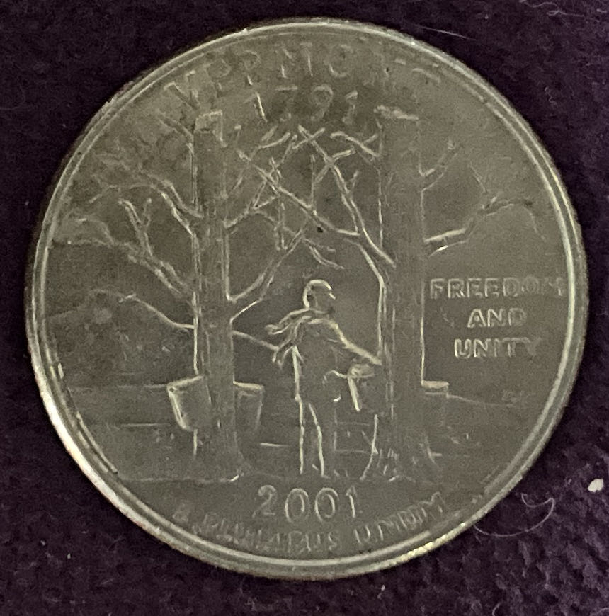 Washington Quarter Vermont 2001 P 2  coin collectible - Main Image 4