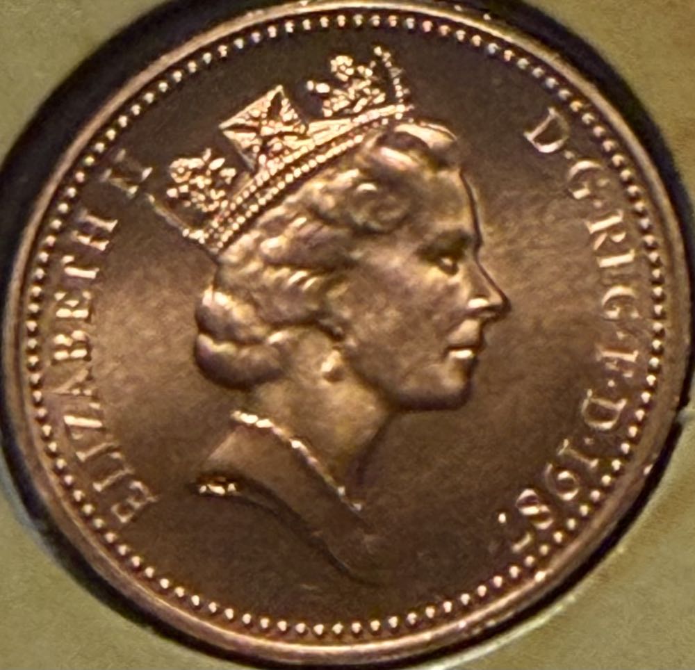 1987 Portcullis 1p  coin collectible - Main Image 2