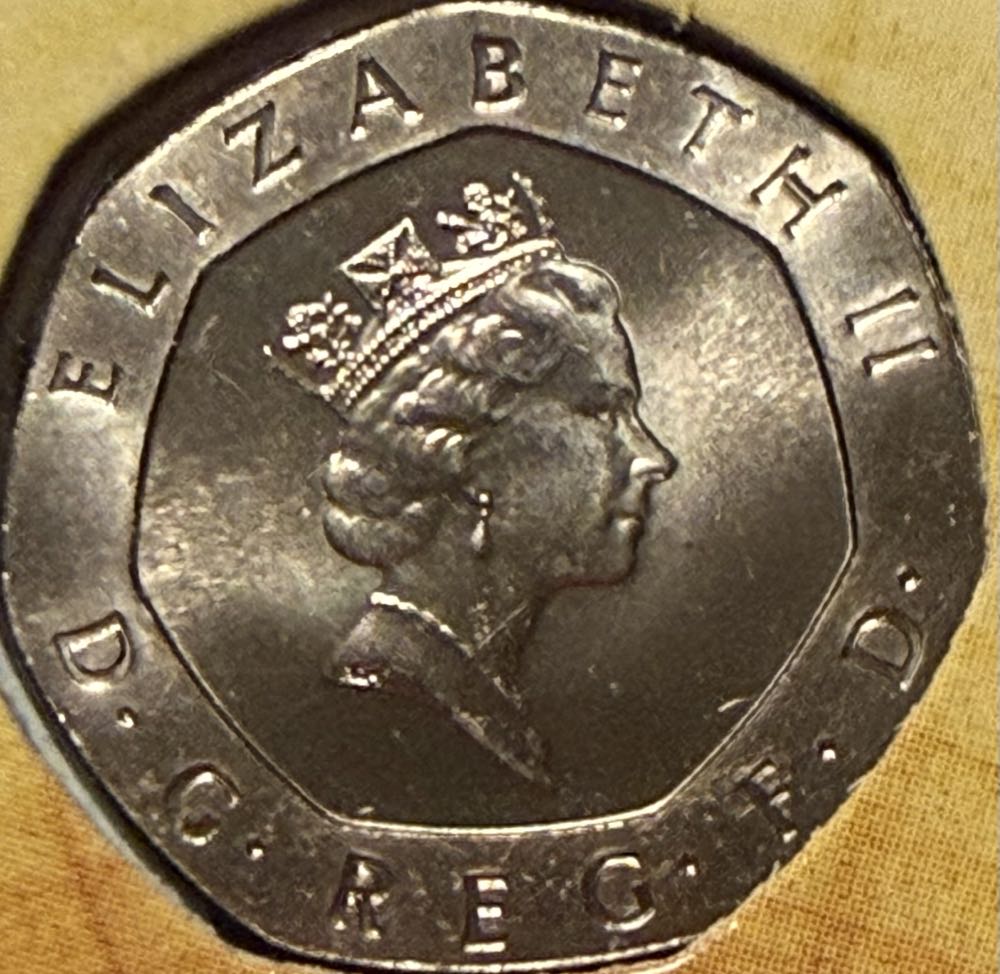 1987 Tudor Rose 20p (2)  coin collectible - Main Image 2